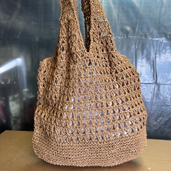 AQUA Crochet Tote - Natural - Picture 2 of 5